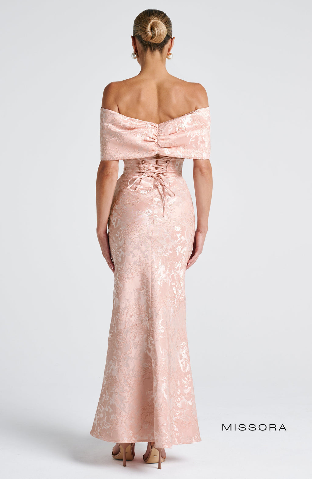 Missora Myiah Jacquard Bardot Maxi Dress