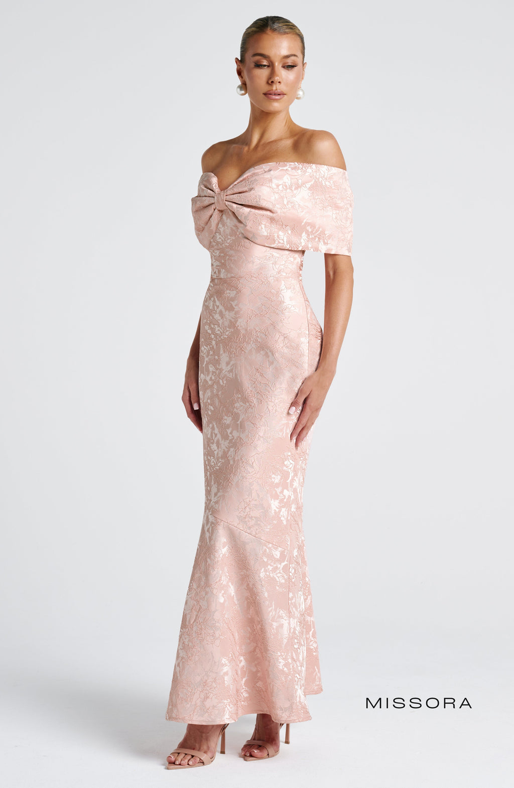 Missora Myiah Jacquard Bardot Maxi Dress
