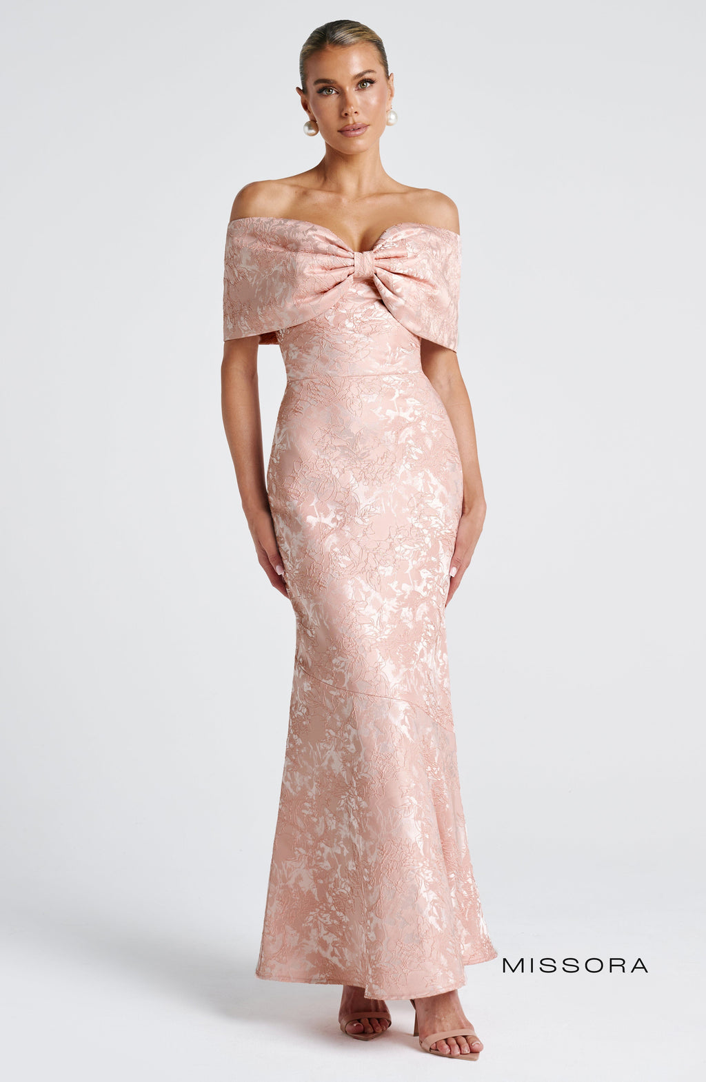 Missora Myiah Jacquard Bardot Maxi Dress