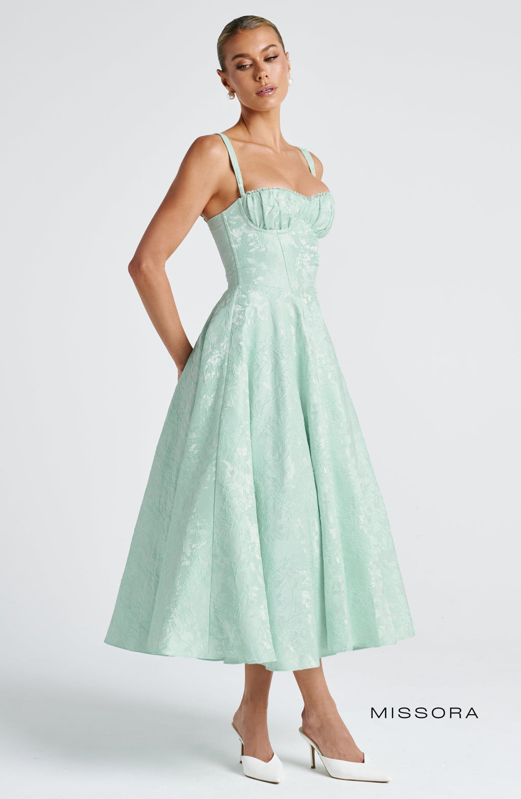 Missora Noelia Corset Lace Midi Dress