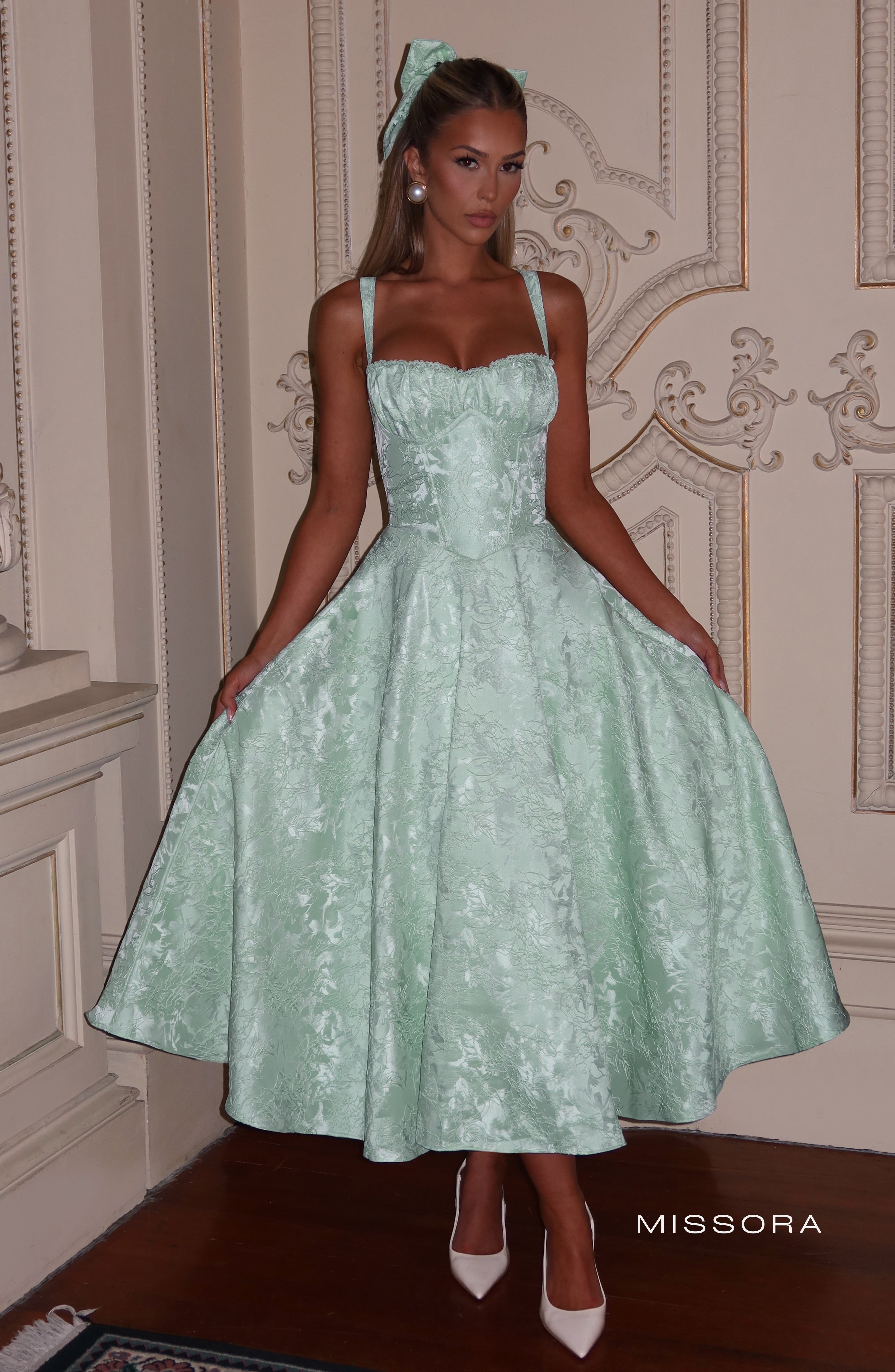 Missora Noelia Corset Lace Midi Dress