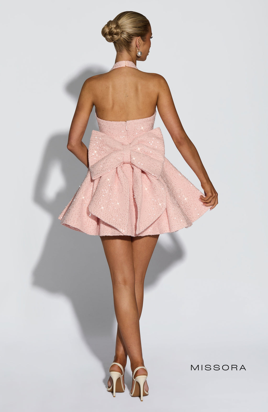 Missora Novalie Sequin Tweed Mini Dress