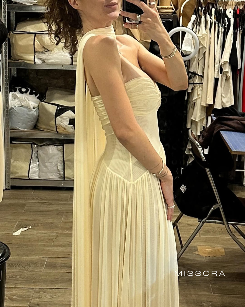 Novalynn Straplez Tül Elbise [B0JEO74N]