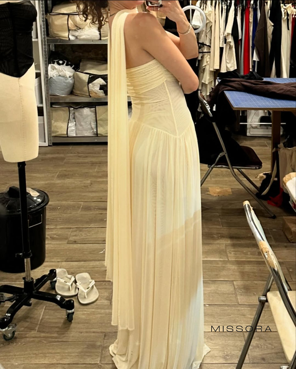 Novalynn Straplez Tül Elbise [TJBTM4F9]