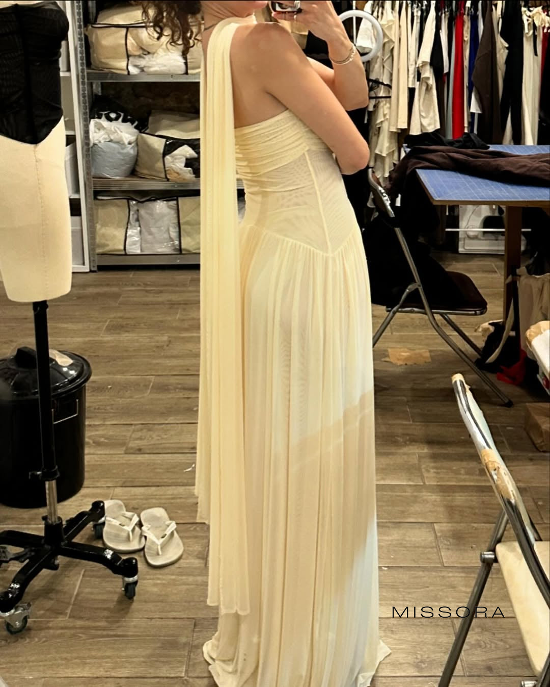 Novalynn Straplez Tül Elbise [TJBTM4F9]