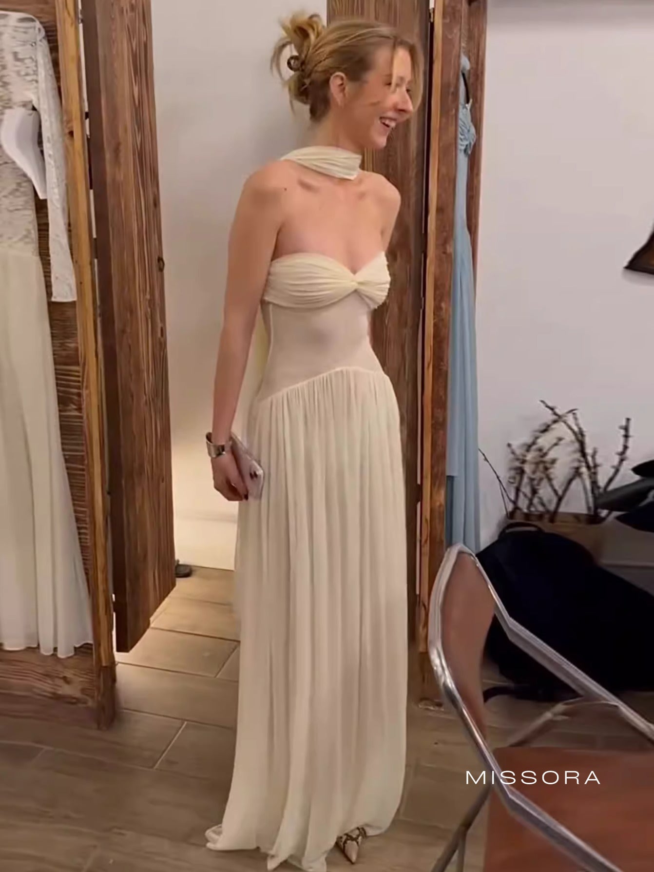 Novalynn Straplez Tül Elbise [9NZQ0NFO]