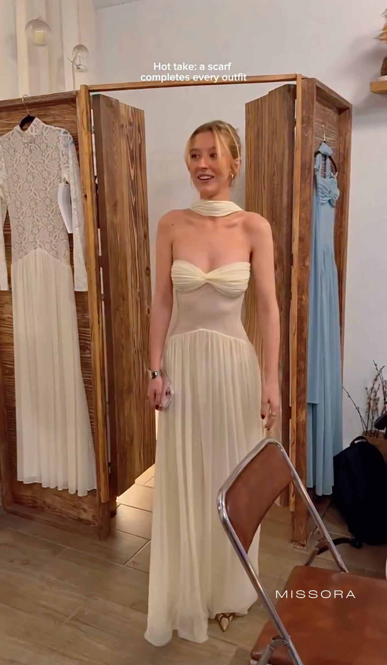 Novalynn Straplez Tül Elbise [0D9EUBRE]