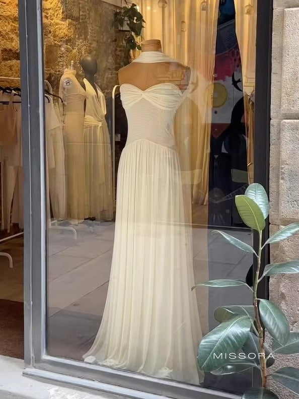 Novalynn Straplez Tül Elbise [F3A53Q4Q]