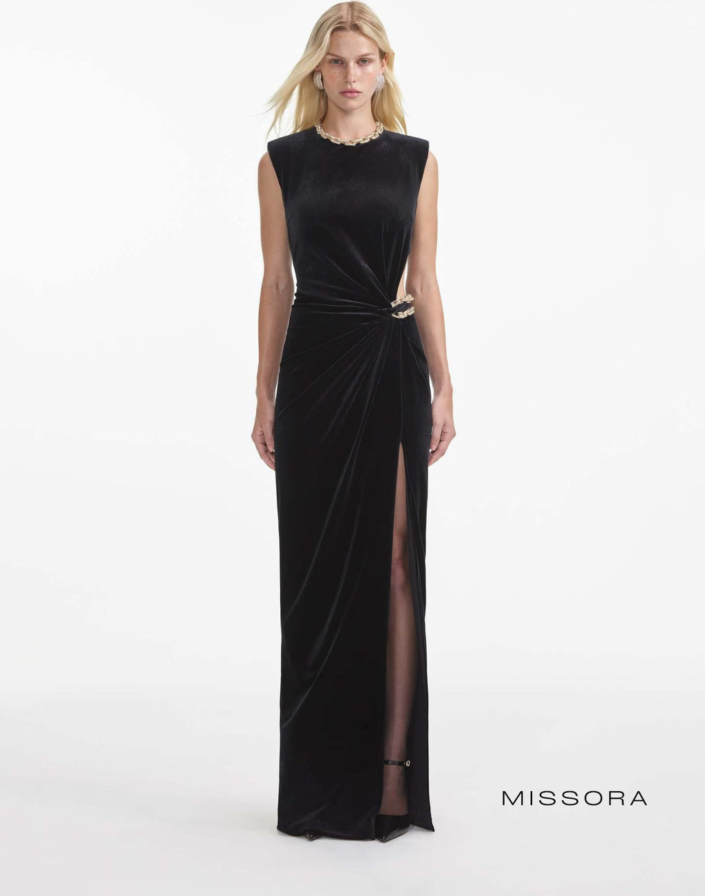 Novella Parlak Kadife Elbise [44JGXD3N]