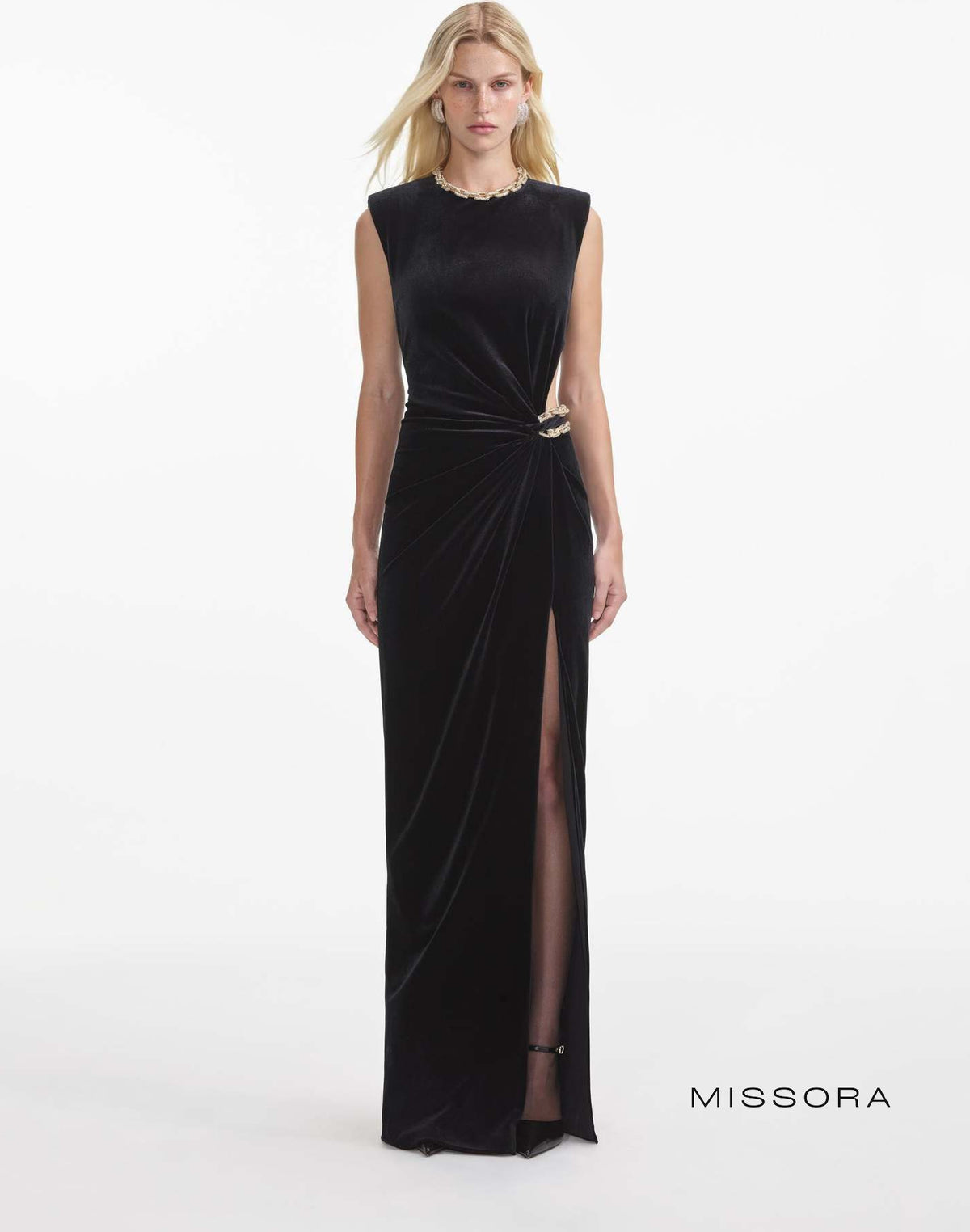 Novella Parlak Kadife Elbise [44JGXD3N]