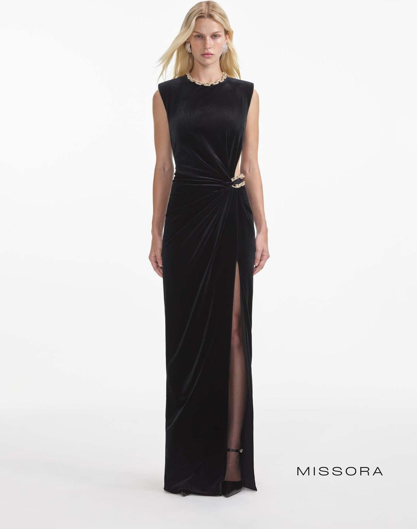 Novella Parlak Kadife Elbise [44JGXD3N]