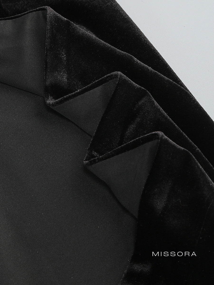 Novella Parlak Kadife Elbise [7MSE9R7E]