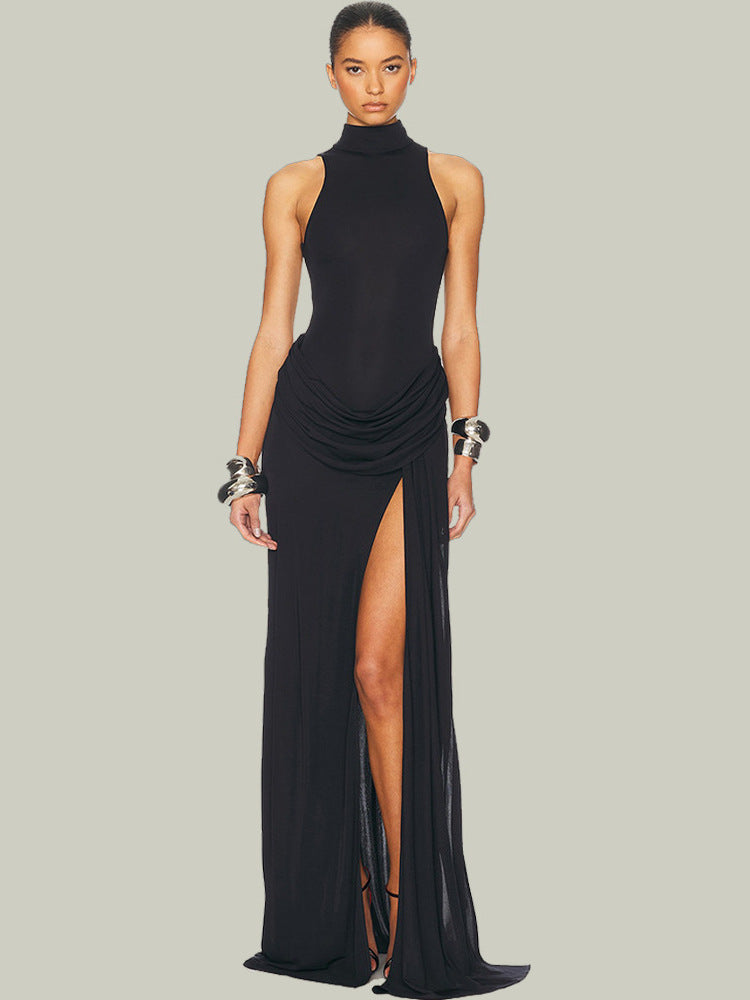 Odalys Yırtmaçlı Büzgülü Maksi Elbise [E9D0BI6V]