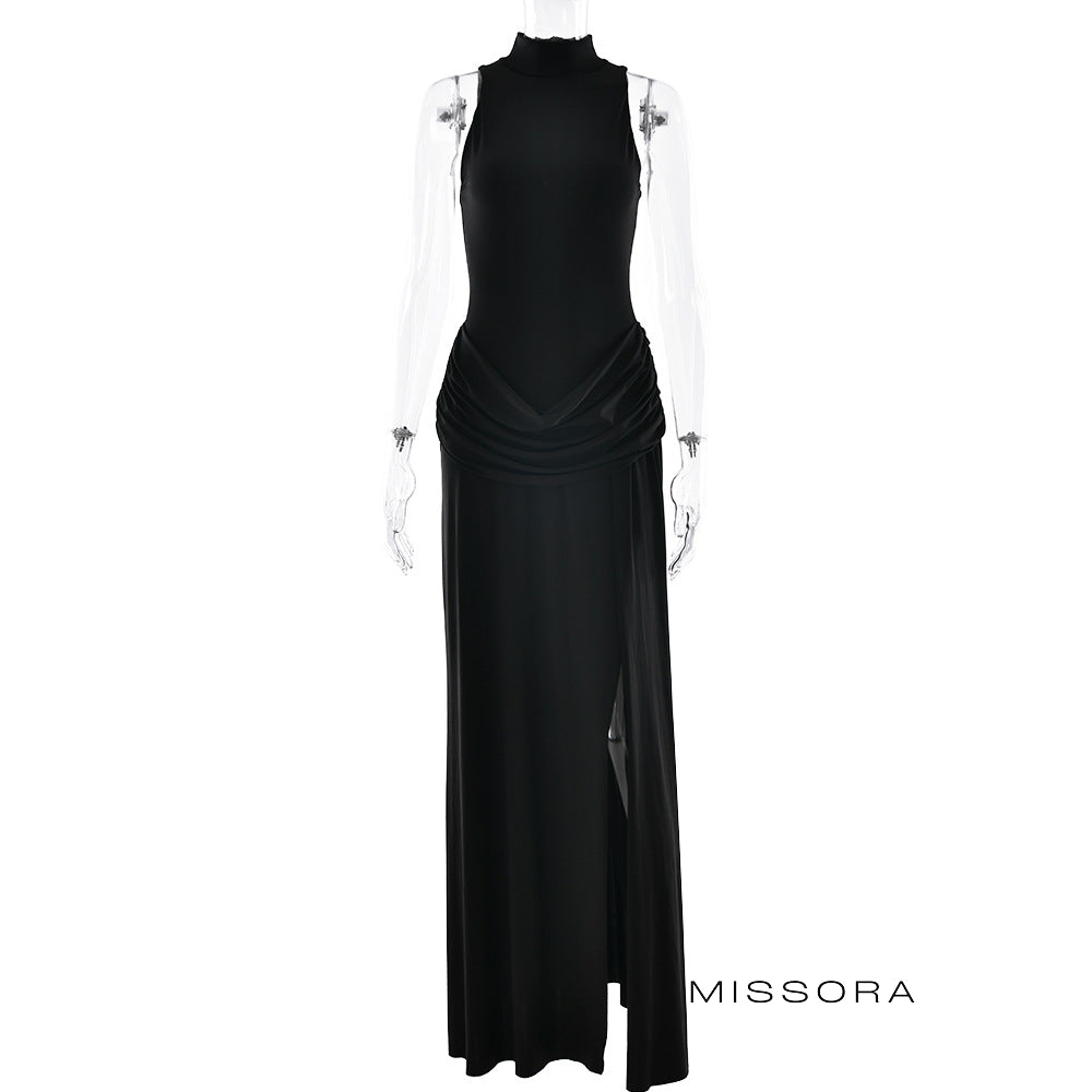 Odalys Yırtmaçlı Büzgülü Maksi Elbise [L3IWFYTQ]