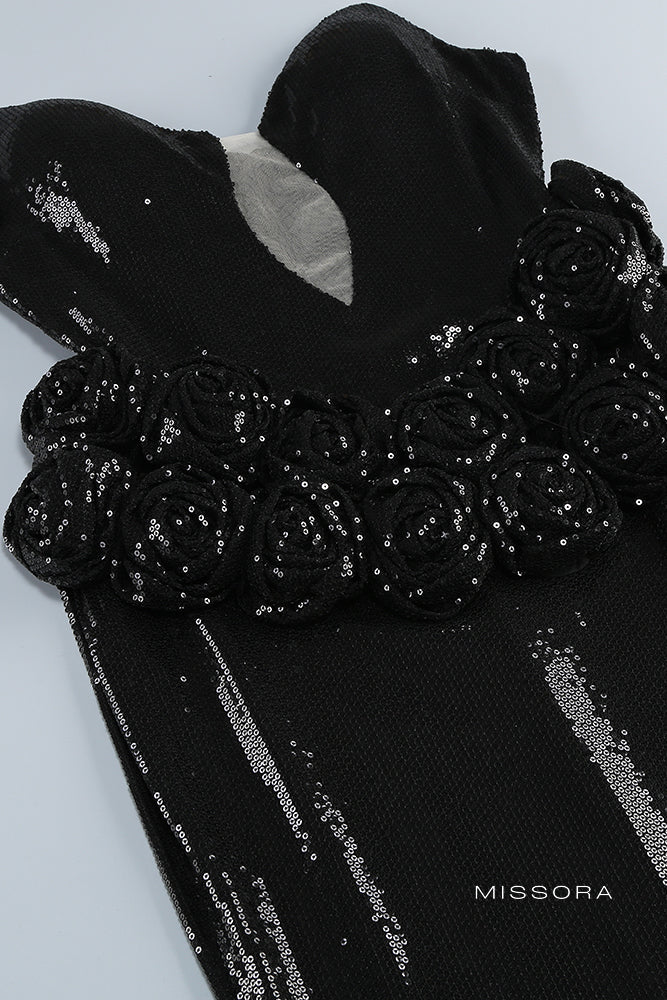 Missora Paislynn Abiye Payet Desenli Elbise | F1404V | F1404V | F1404V