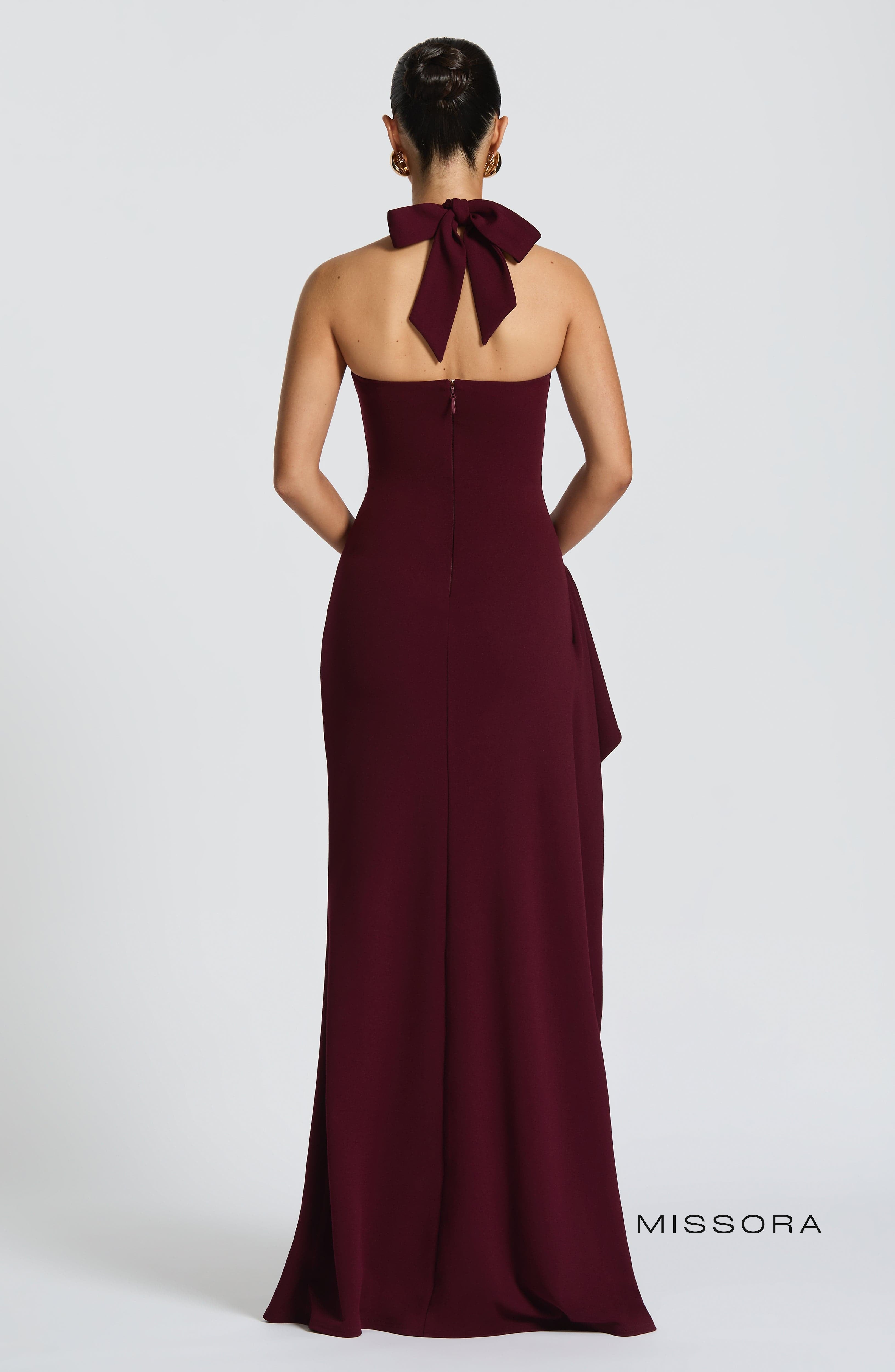 Missora Piper Draped Halter Maxi Dress
