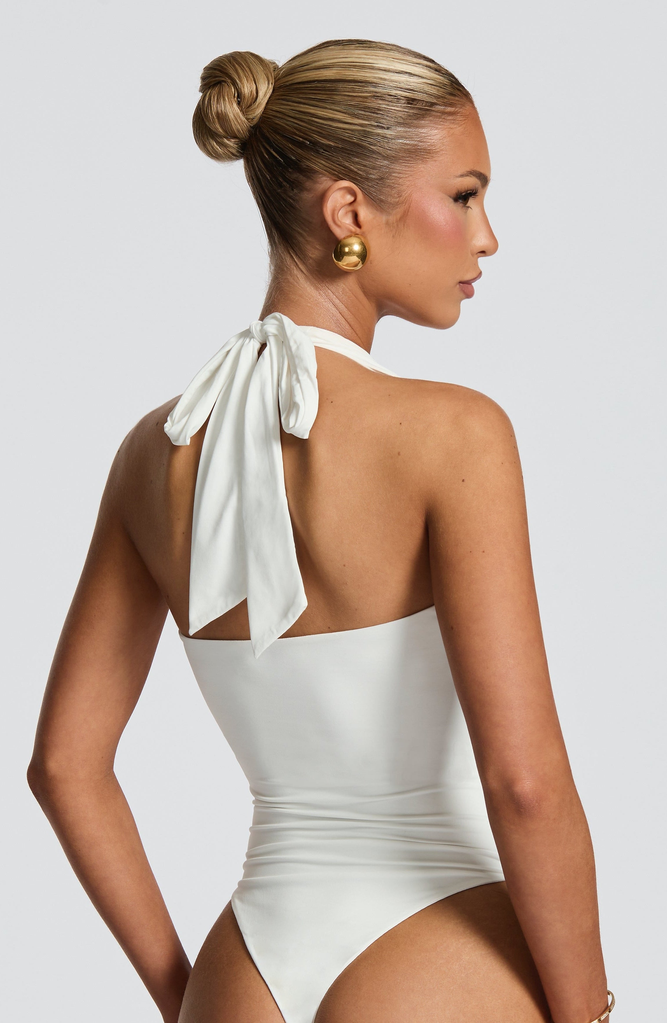 Missora Ramsey Plunging Halter Bodysuit