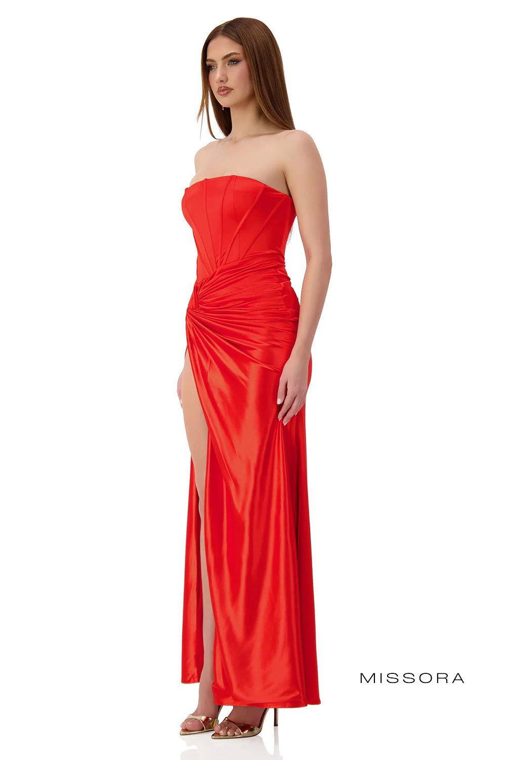 Rana Kırmızı Straplez Maxi Elbise [Z5JM9VLB]