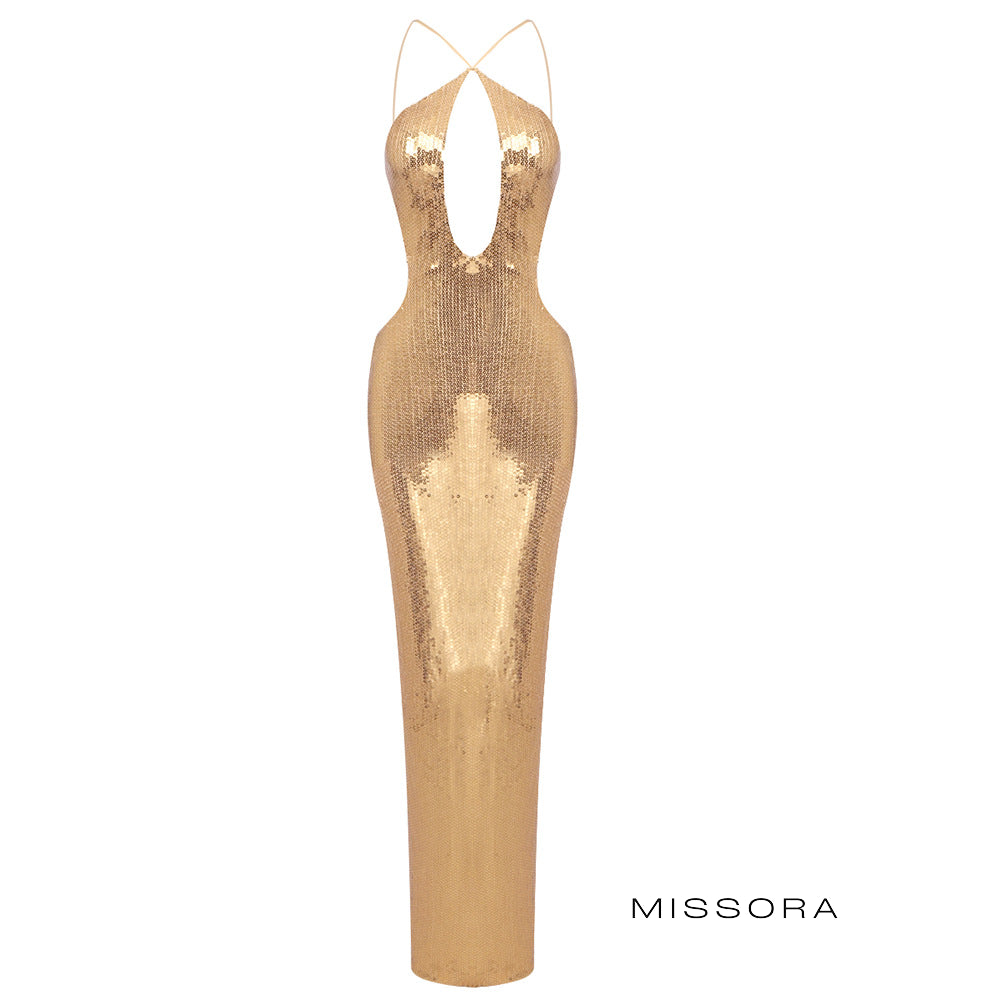 Raven Halter Payetli Elbise [VY4G4V0T]