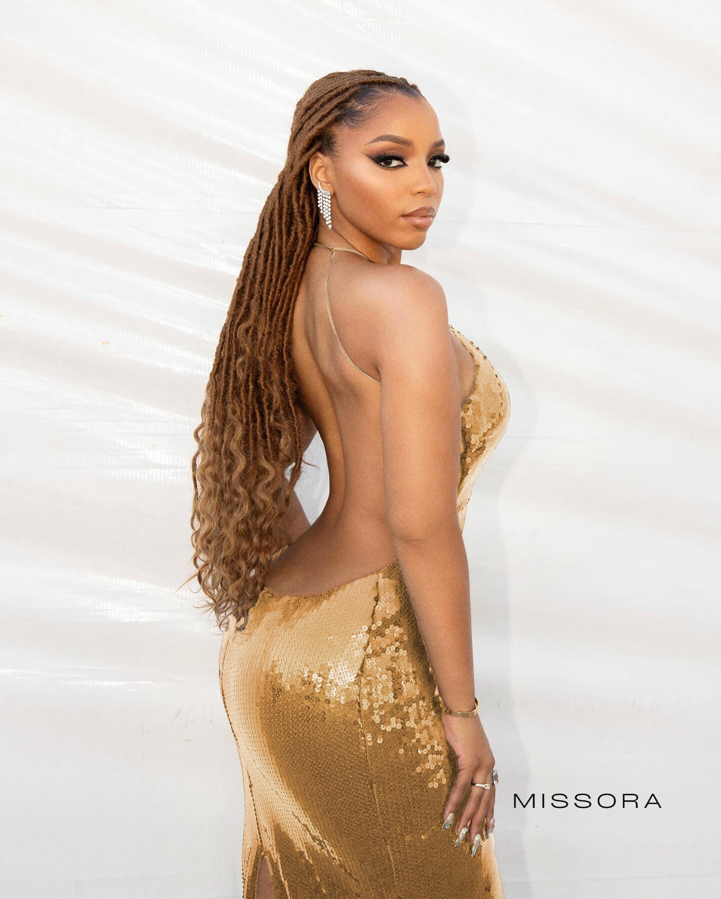 Raven Halter Payetli Elbise [HIA053UD]