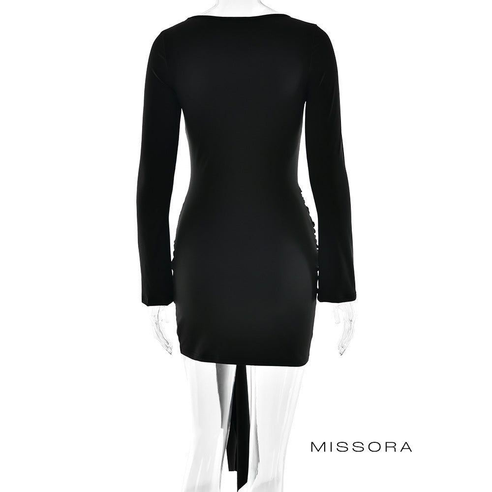 Rayelle Büzgülü Tassel Mini Elbise [PW50VBL0]