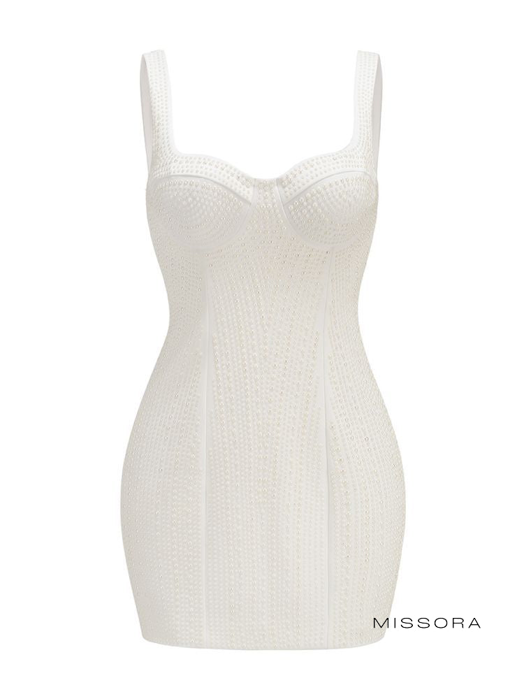 Razan İnci İşlemeli Askılı Mini Elbise [QA29OLH9]