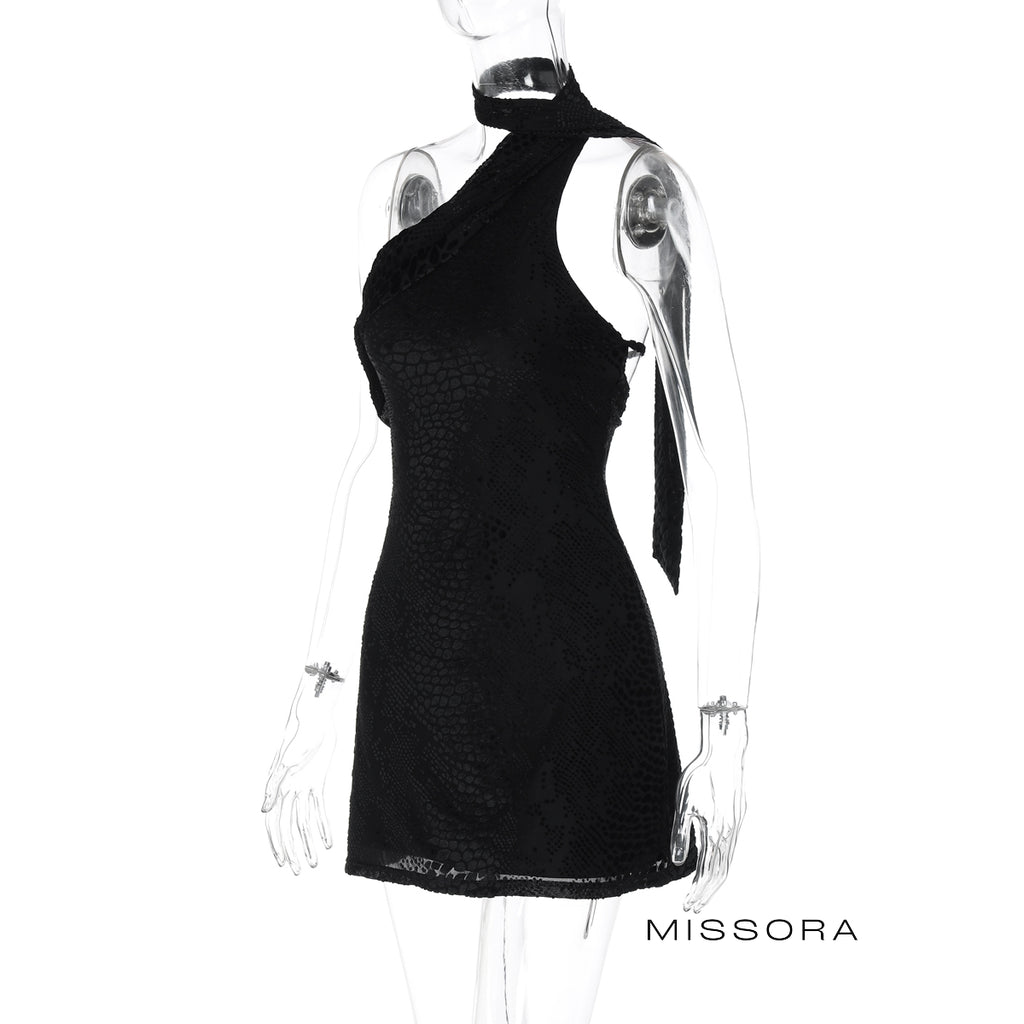 Reeva Halter Sırt Dekolteli Mini Elbise [6XDWY97J]