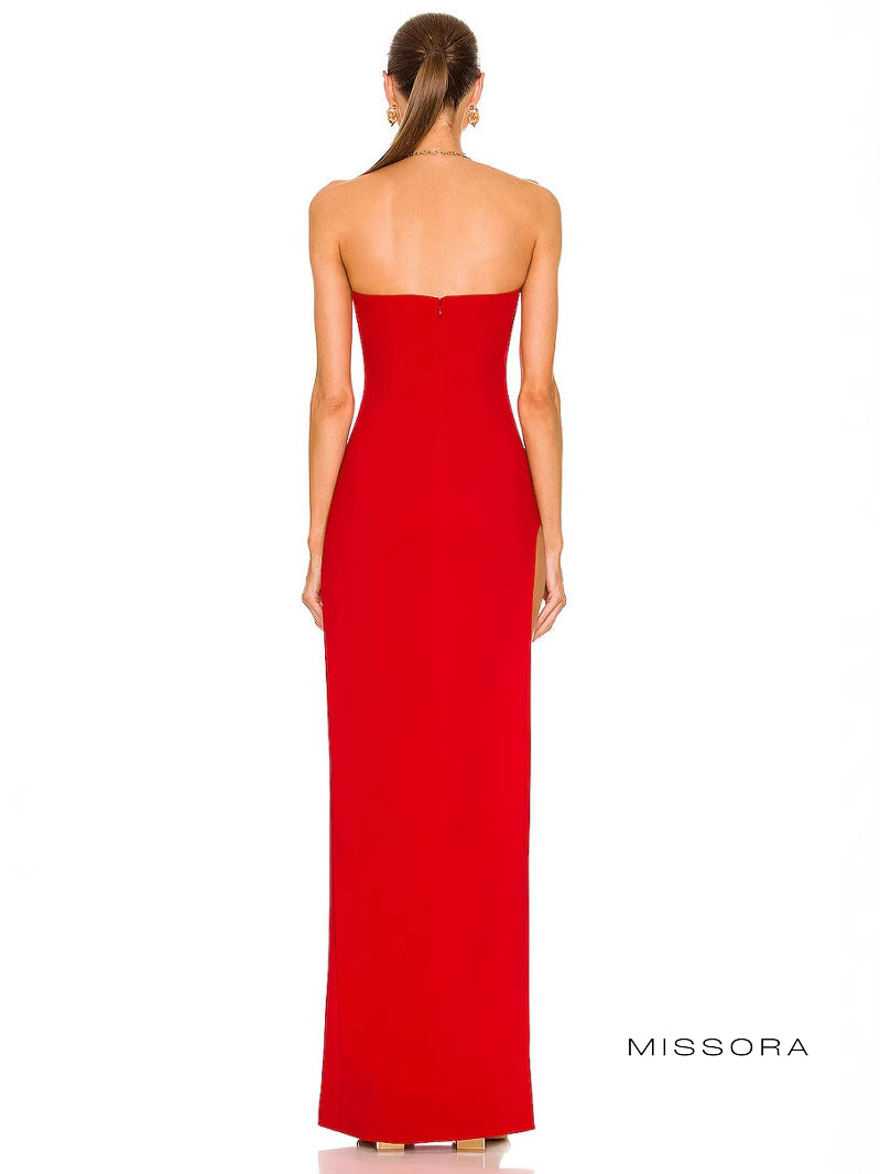 Rhiannon Straplez Midi Elbise [DK7VCSV1]