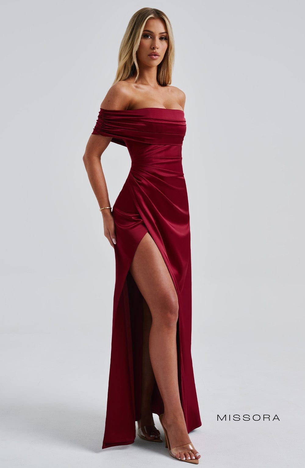 Missora Rosalyn Corset Satin Maxi Dress