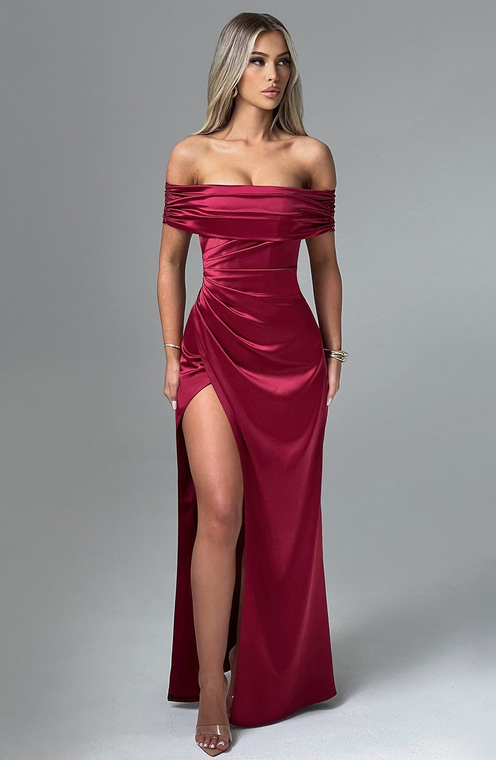 Missora Rosalyn Corset Satin Maxi Dress