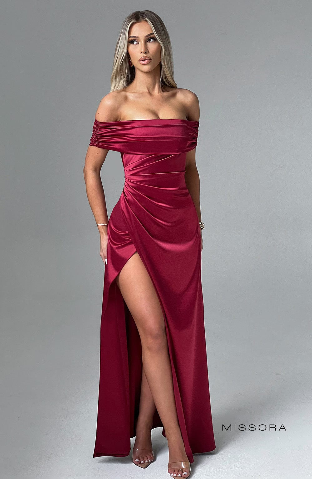 Missora Rosalyn Corset Satin Maxi Dress