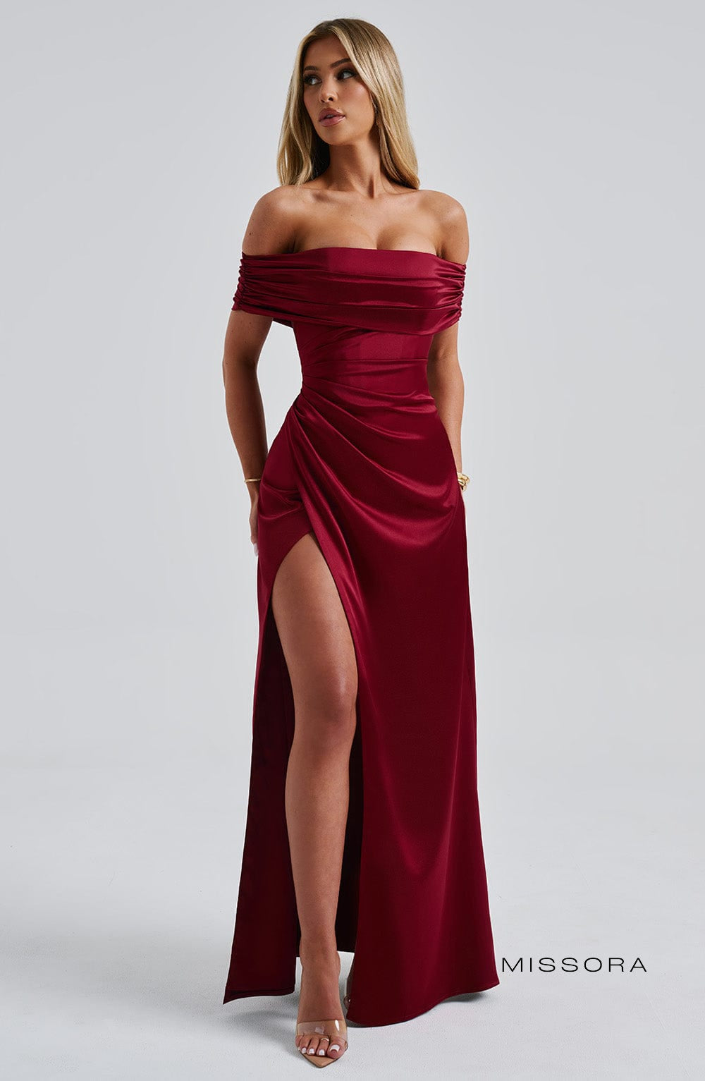Missora Rosalyn Corset Satin Maxi Dress