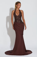 Missora Rose Draped Corset Maxi Dress