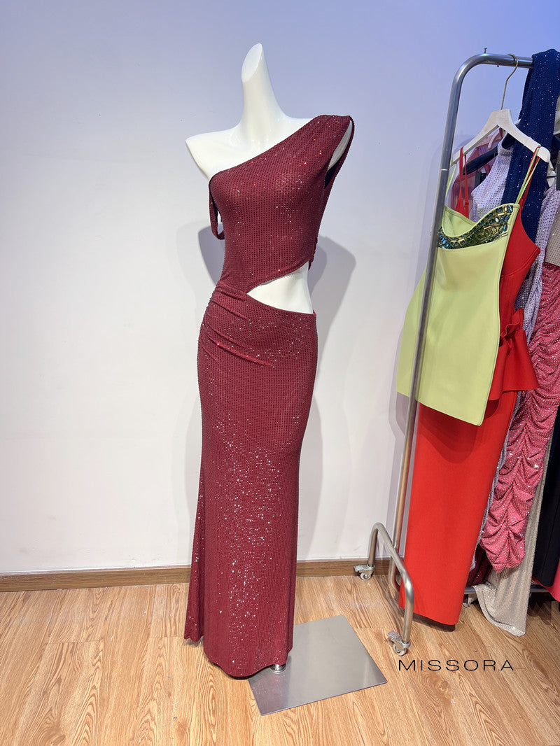 Rosie Işıltılı Omuz Dekolteli Elbise [WL5QVLOS]