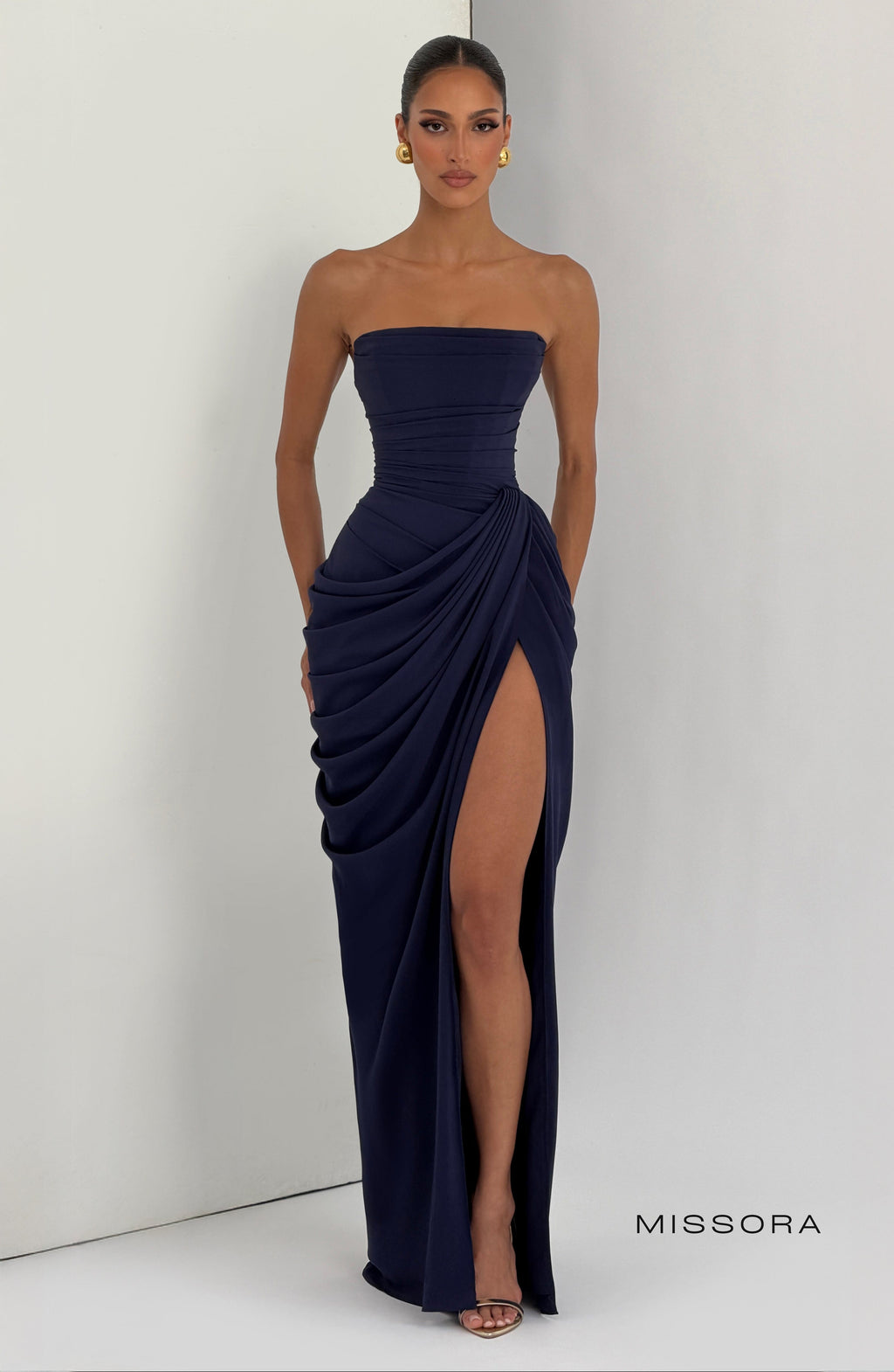 Missora Saachi Draped Corset Maxi Dress