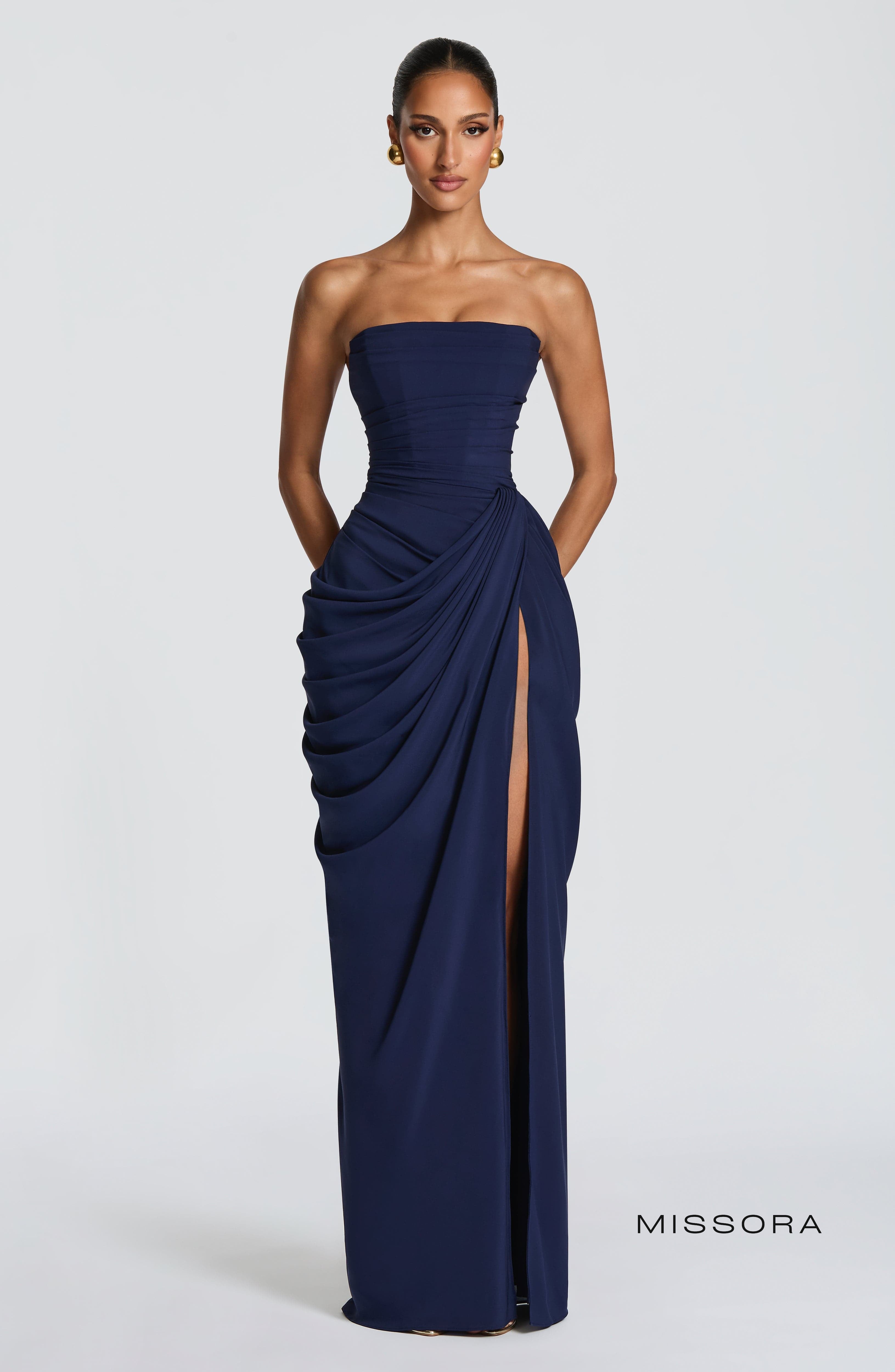 Missora Saachi Draped Corset Maxi Dress