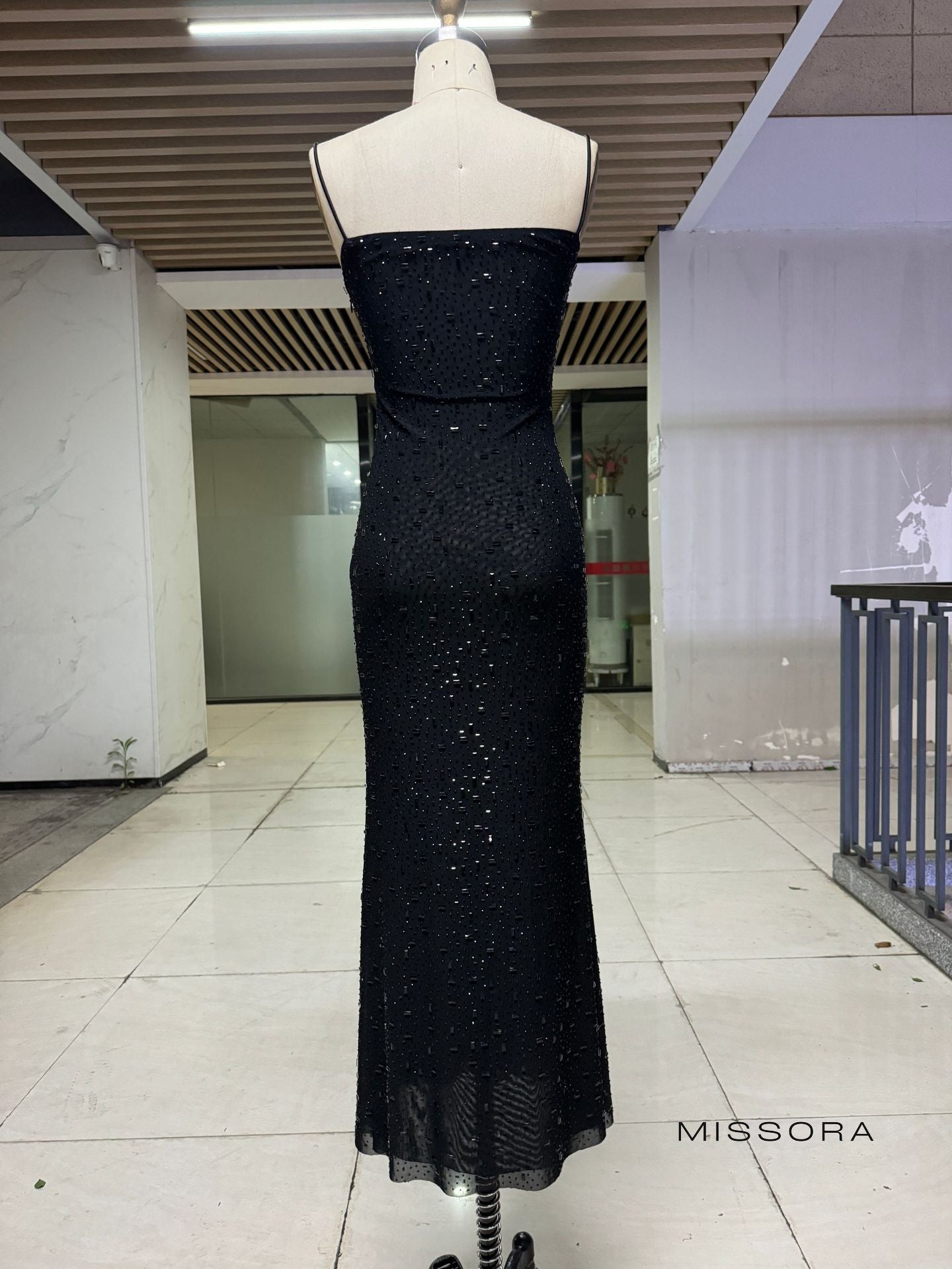 Samiah Parıltılı Askılı Elbise [HFONK4D1]