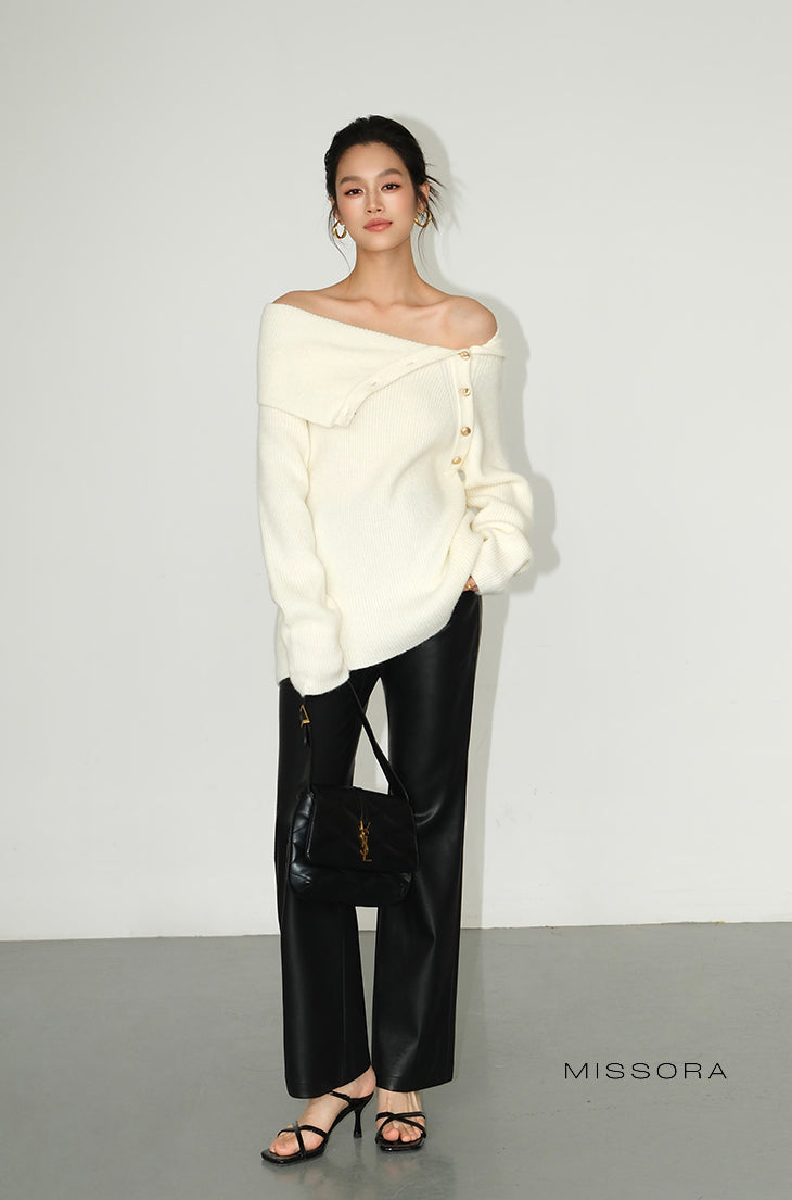 Sariya Örgü Balıkçı Yaka Kazak [OU5X7HTN]