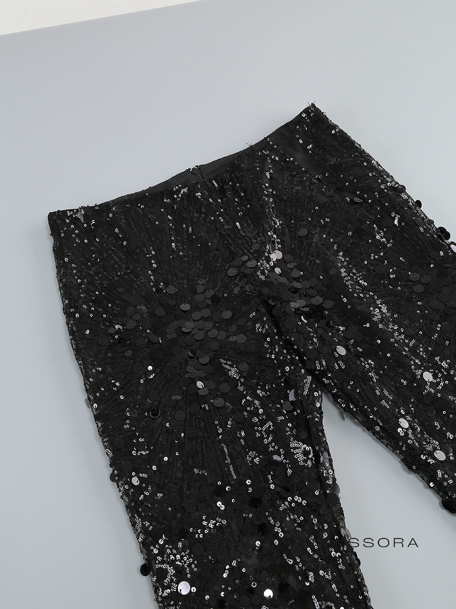 Sherry Ostrich Sequin Pantolon Takımı [JQQ4ZVNV]