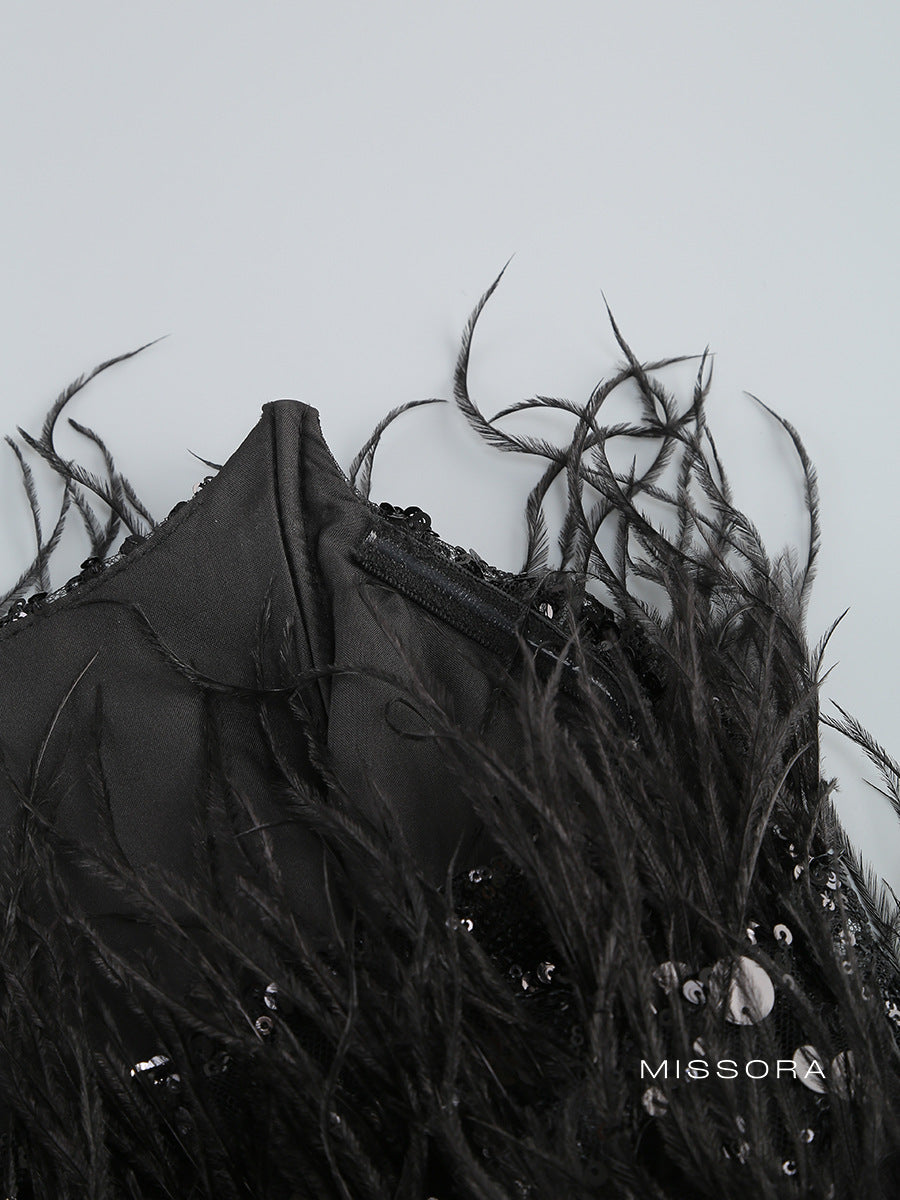 Sherry Ostrich Sequin Pantolon Takımı [74OY5M7S]