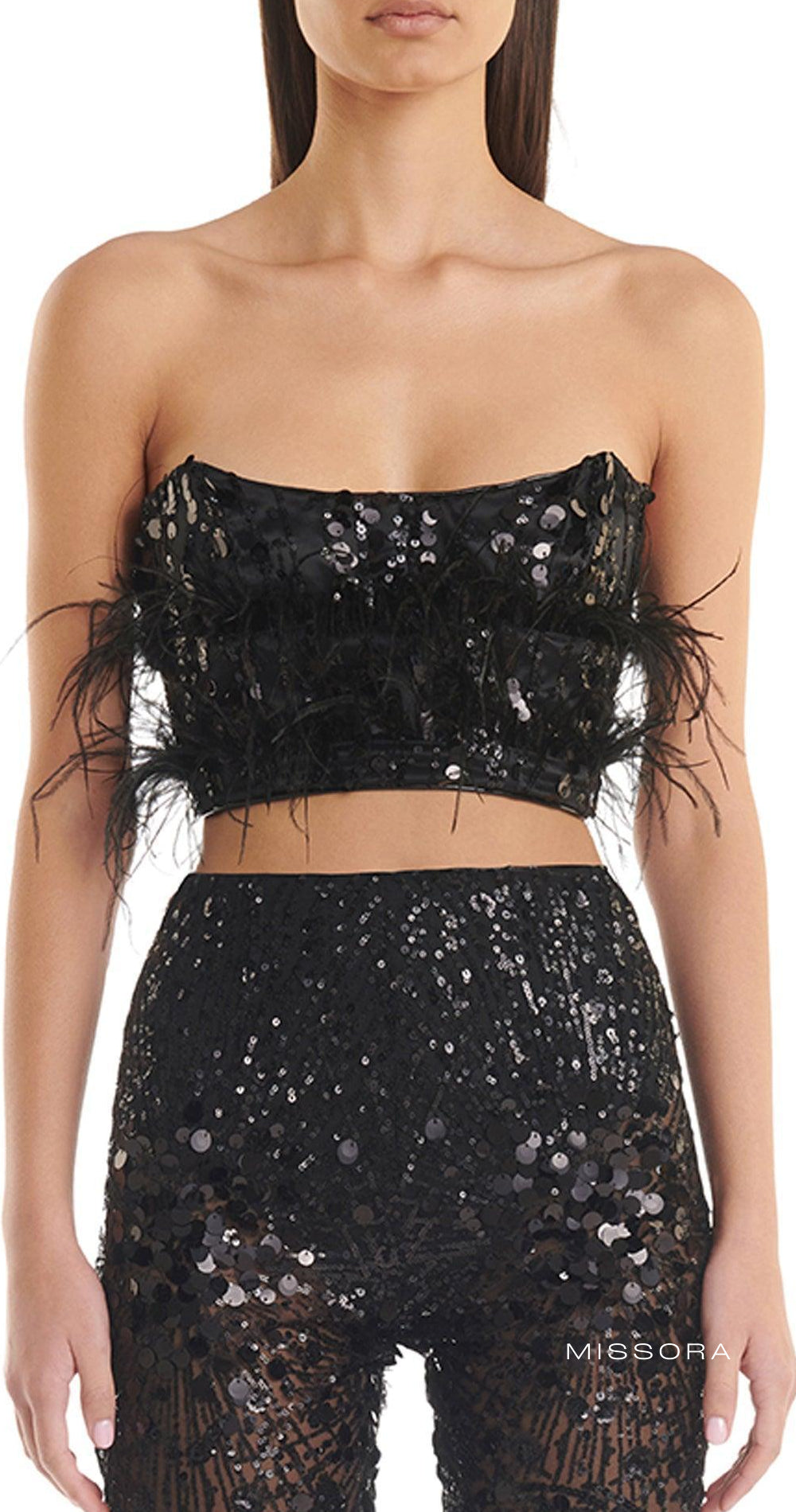 Sherry Ostrich Sequin Pantolon Takımı [ZE7W6C73]