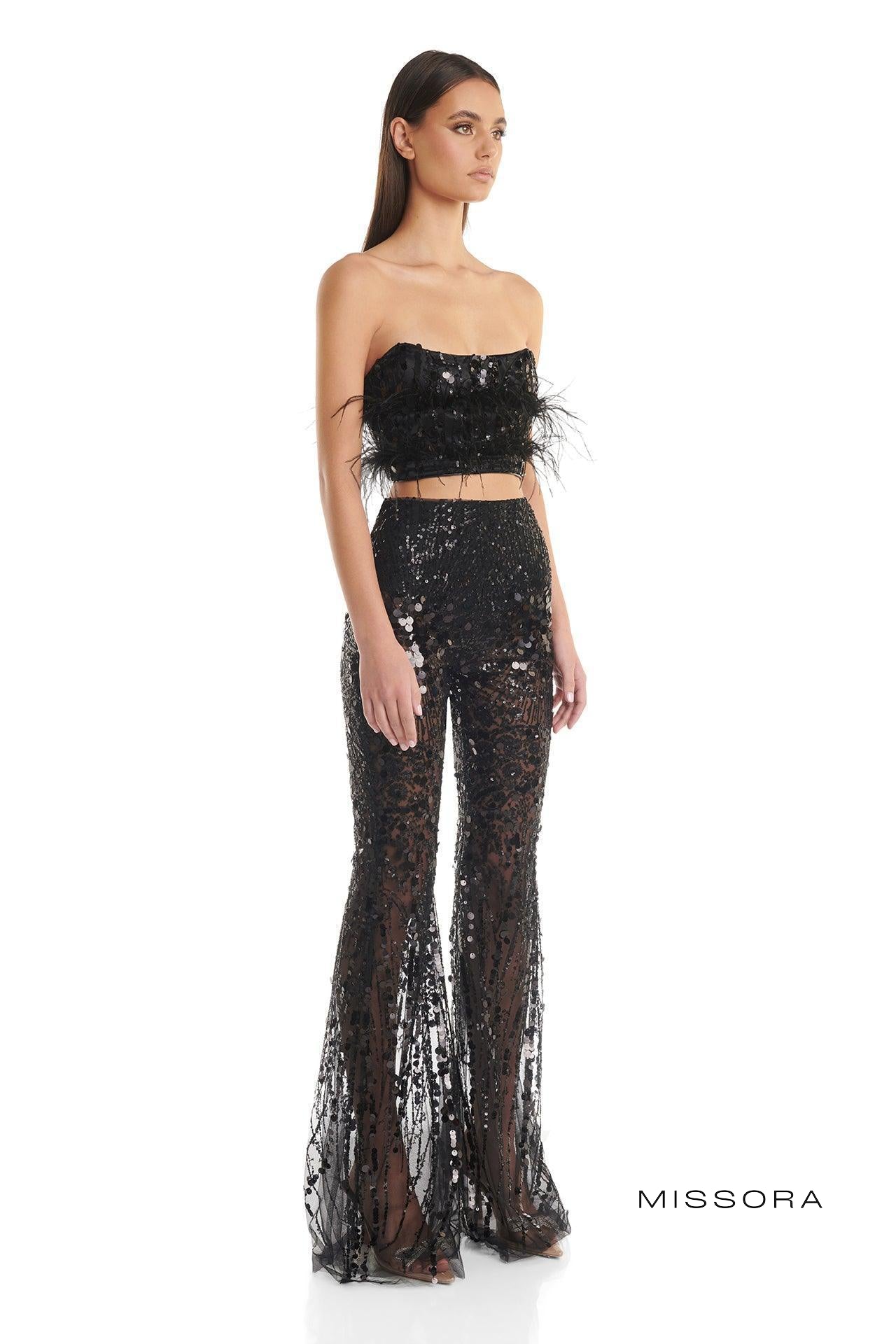 Sherry Ostrich Sequin Pantolon Takımı [B92HW0KD]