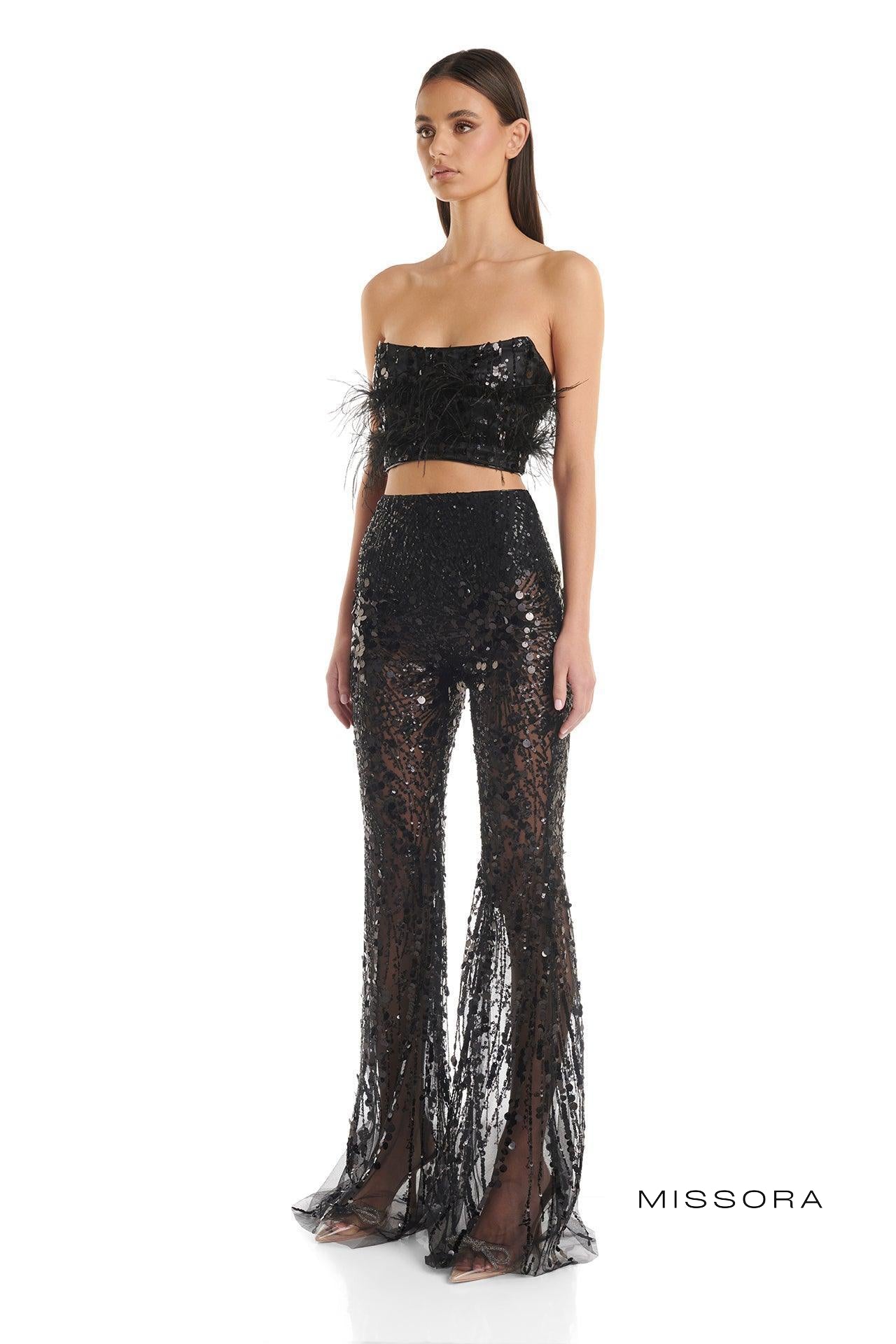 Sherry Ostrich Sequin Pantolon Takımı [1QQYASLY]