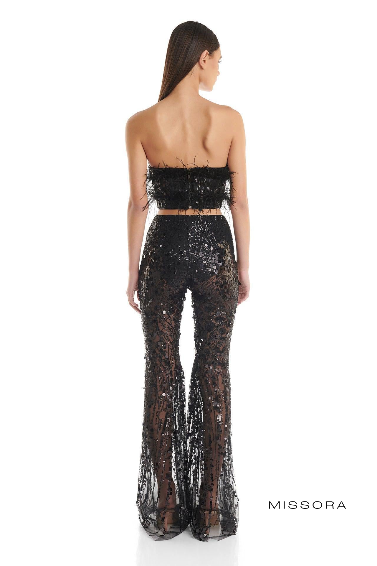 Sherry Ostrich Sequin Pantolon Takımı [4ZVB3455]