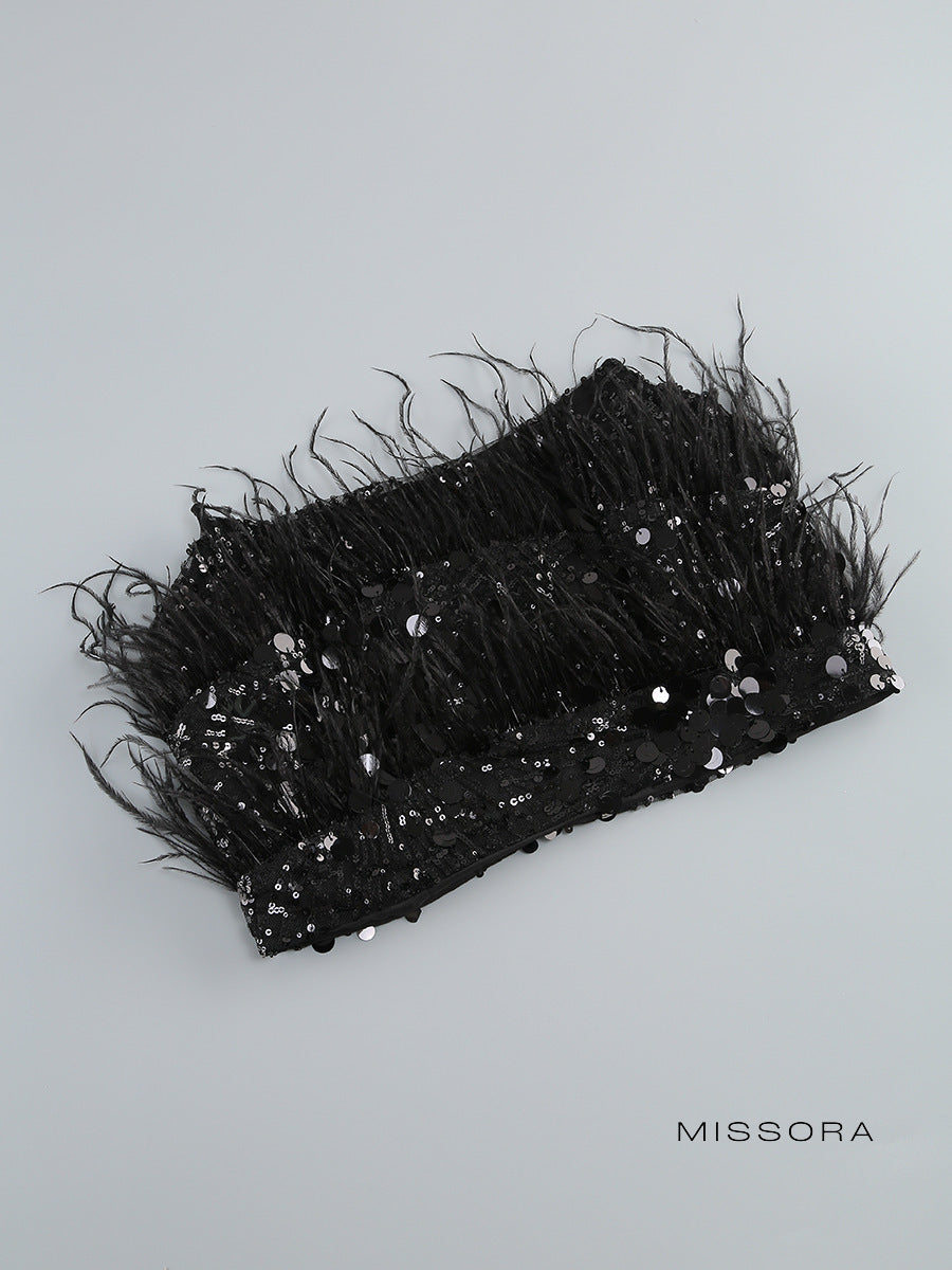 Sherry Ostrich Sequin Pantolon Takımı [4IW9OP8W]