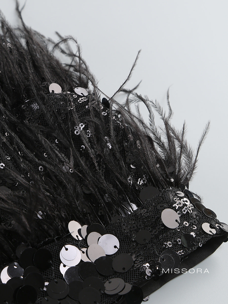 Sherry Ostrich Sequin Pantolon Takımı [4JRYA6UX]