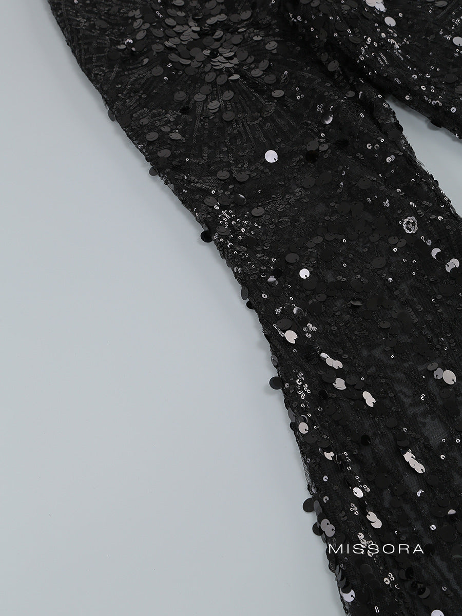 Sherry Ostrich Sequin Pantolon Takımı [0PJ516YS]