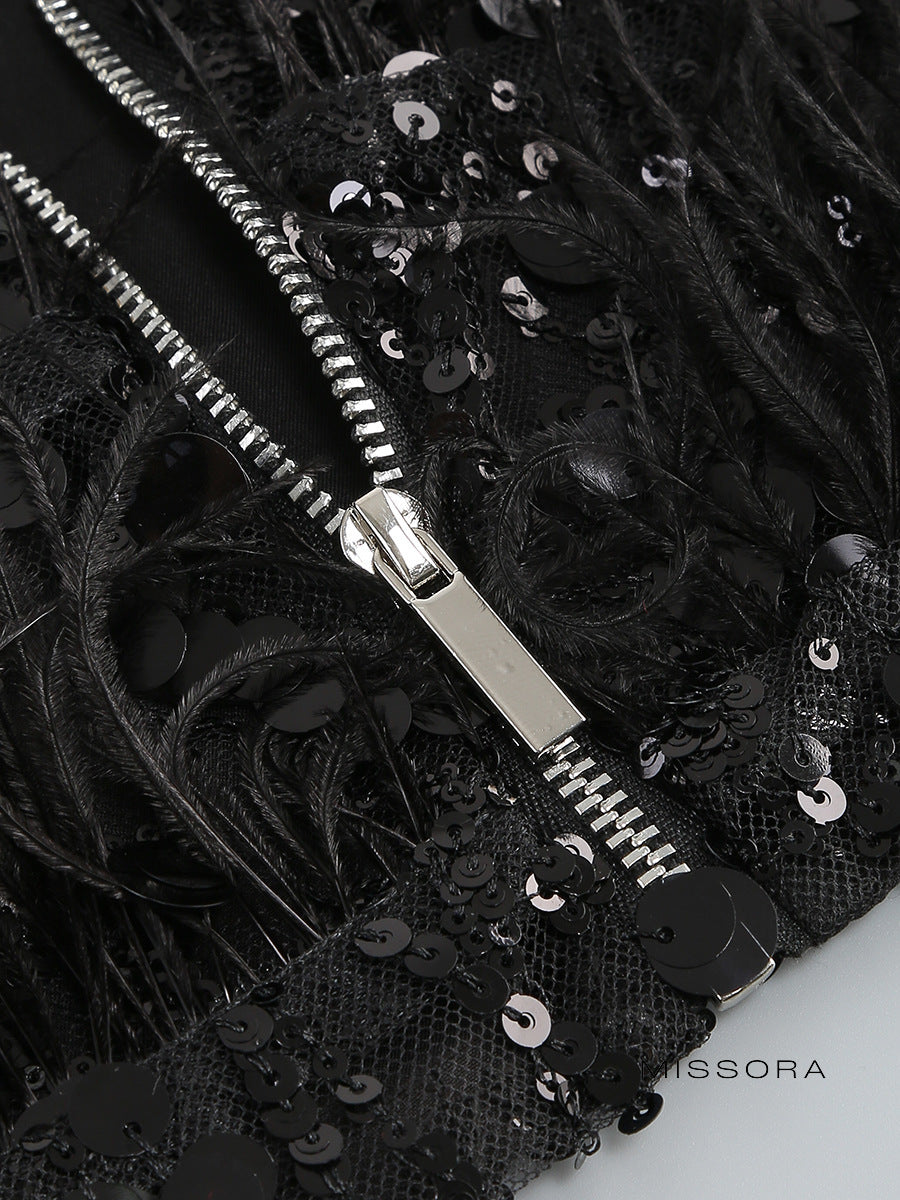 Sherry Ostrich Sequin Pantolon Takımı [FOBH4FNN]