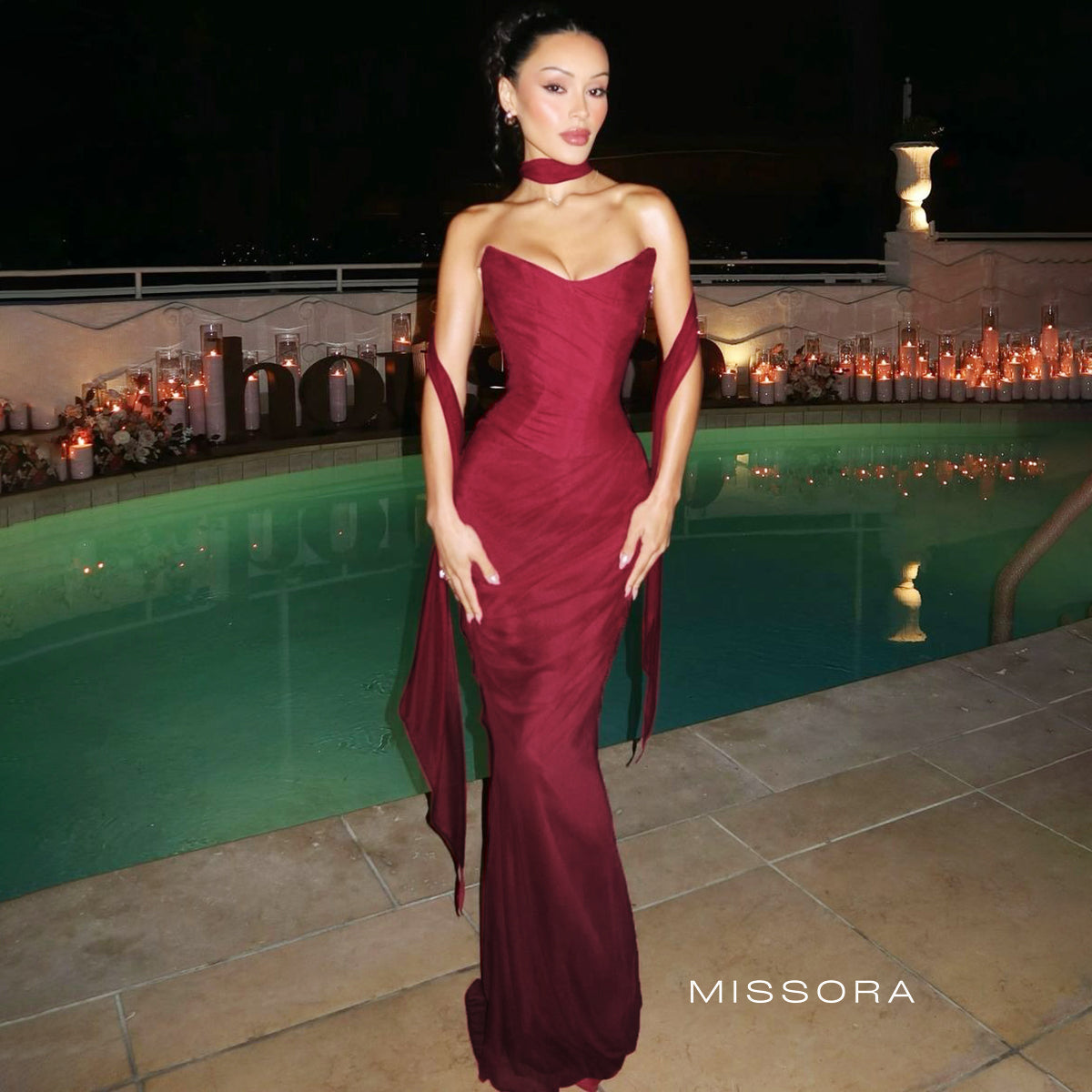 Sima Bordo Korse Maxi Etek Takımı [610HQKDU]