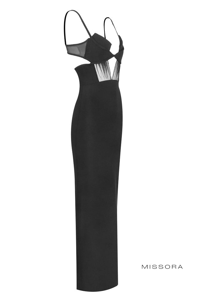 Missora Sloane Askili Dekolteli Maksi Elbise | BD2609FD-1 | BD2609FD-2 | BD2609FD-3 | BD2609FD-4